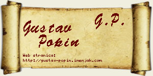 Gustav Popin vizit kartica